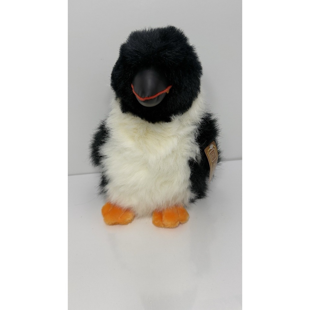 Fiesta Toy Penguin Plush 11" Vintage Stuffed Animal Black White Fluffy 7400 NWT